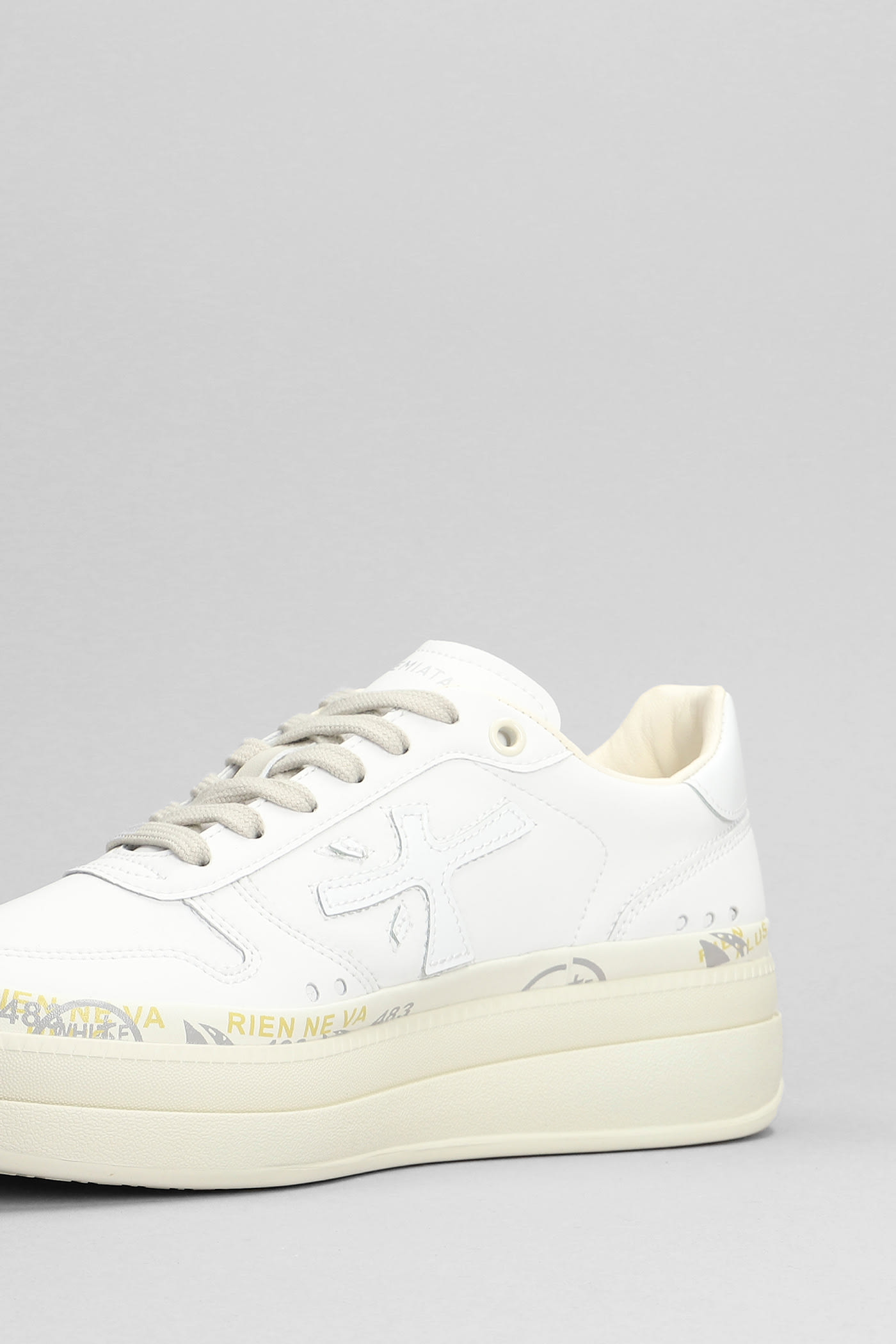 Shop Premiata Micol Sneakers In White Leather