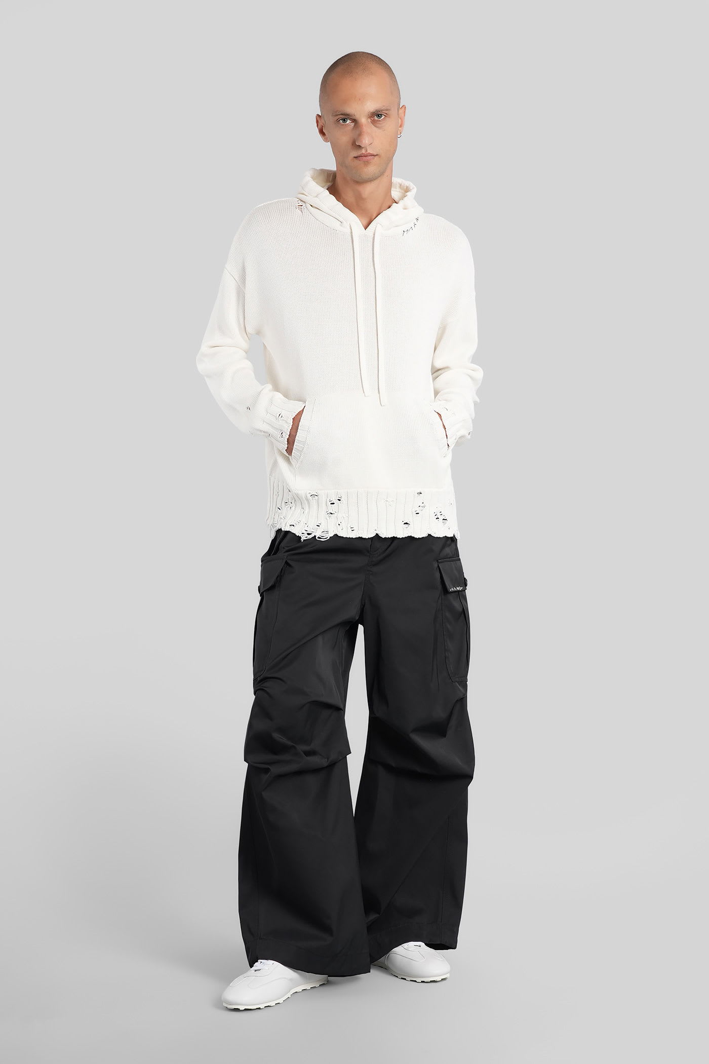 Marni Sweatshirt In White Cotton In Neutral