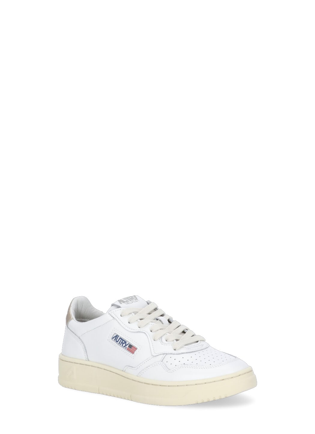 Shop Autry Medalist Leather Low-top Sneakers In White