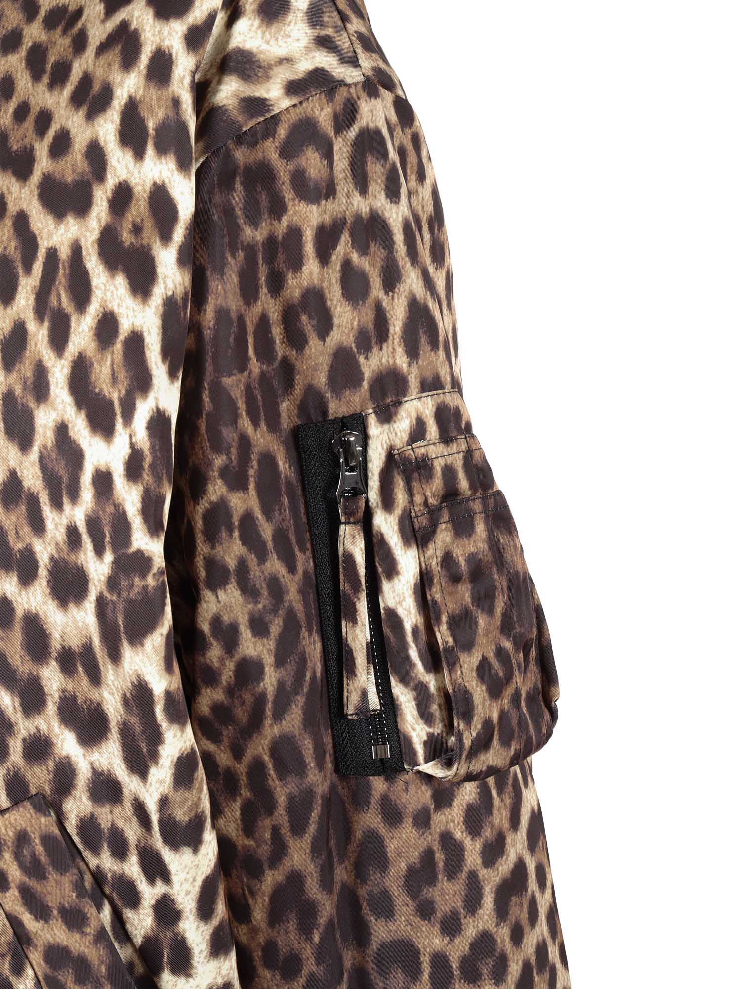 P.a.r.o.s.h . Reversible Leopard Print Bomber Jacket With Iconic Logo In Animal Print