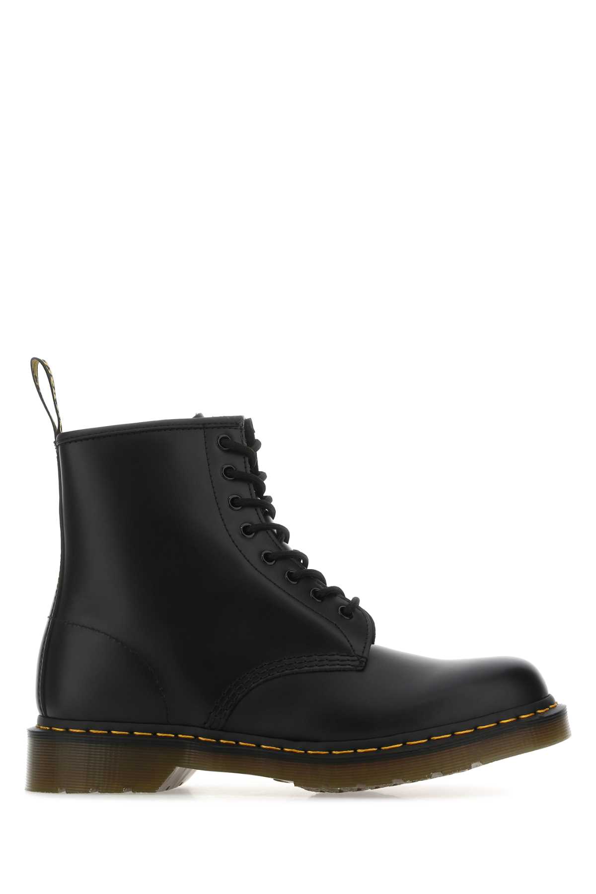 Shop Dr. Martens' Black Leather 1460 Ankle Boots In Blacksmooth