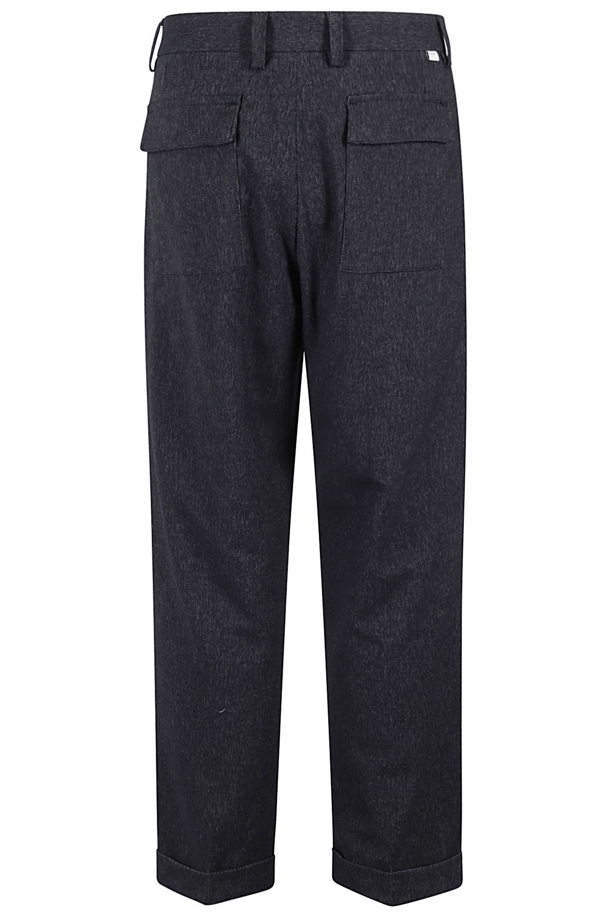 Shop Paolo Pecora Pantalone Tessuto In Blu Scuro