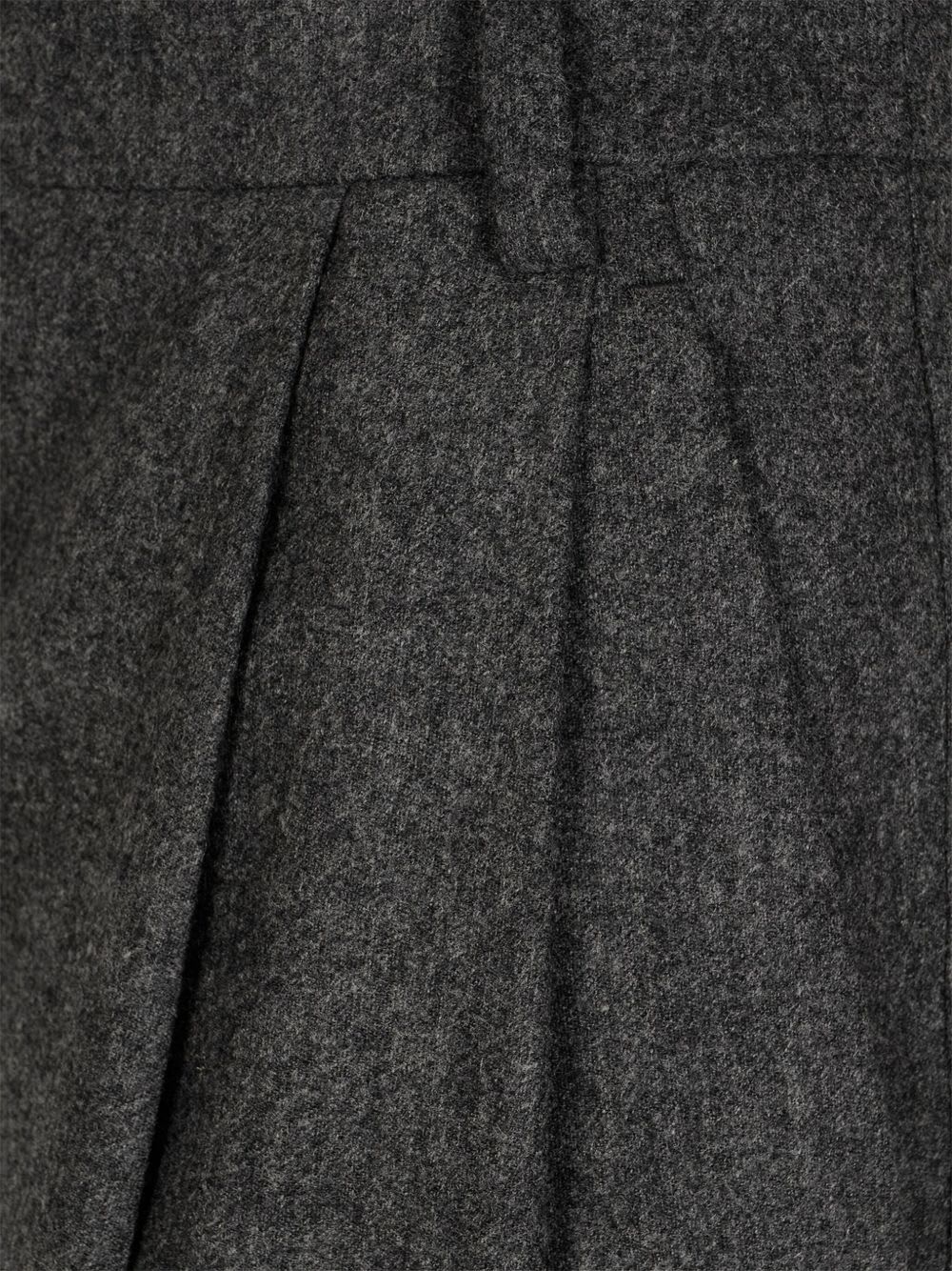 Emporio Armani Trousers Checked Wool Pleated Front In Gray