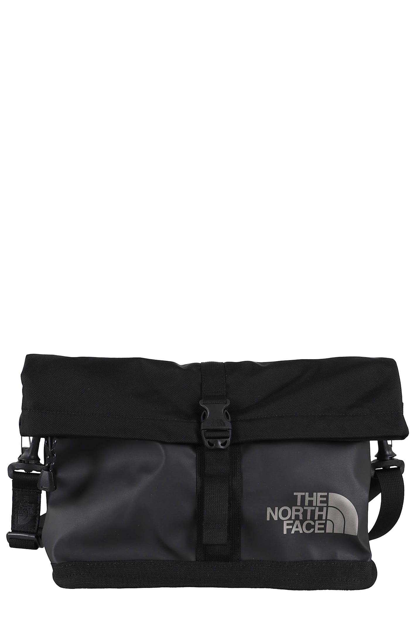 Shop The North Face Base Camp Shoulder Bag In Black Asphalt Grey