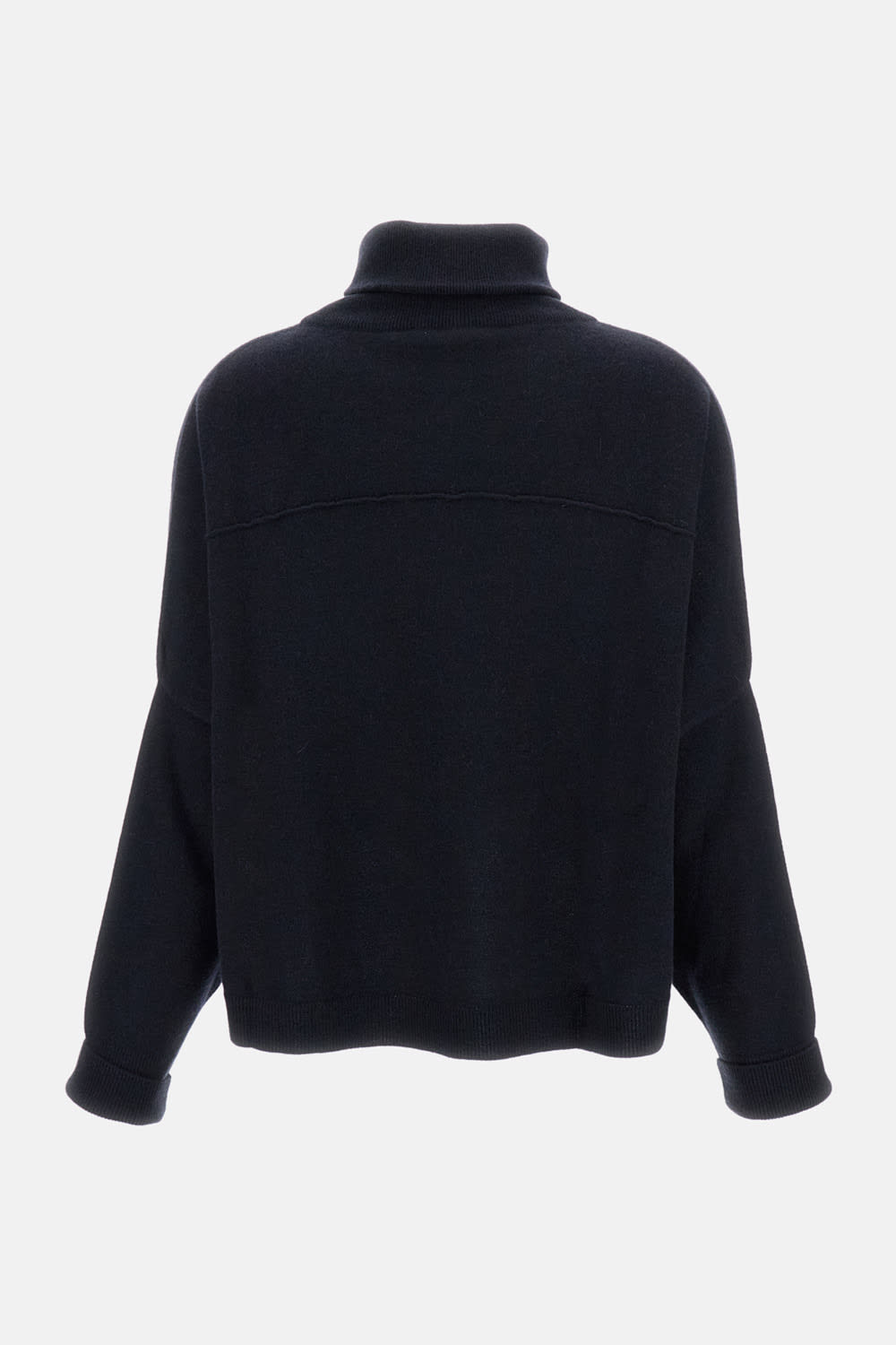 Dušan Cropped Turtleneck Sweater In Blue