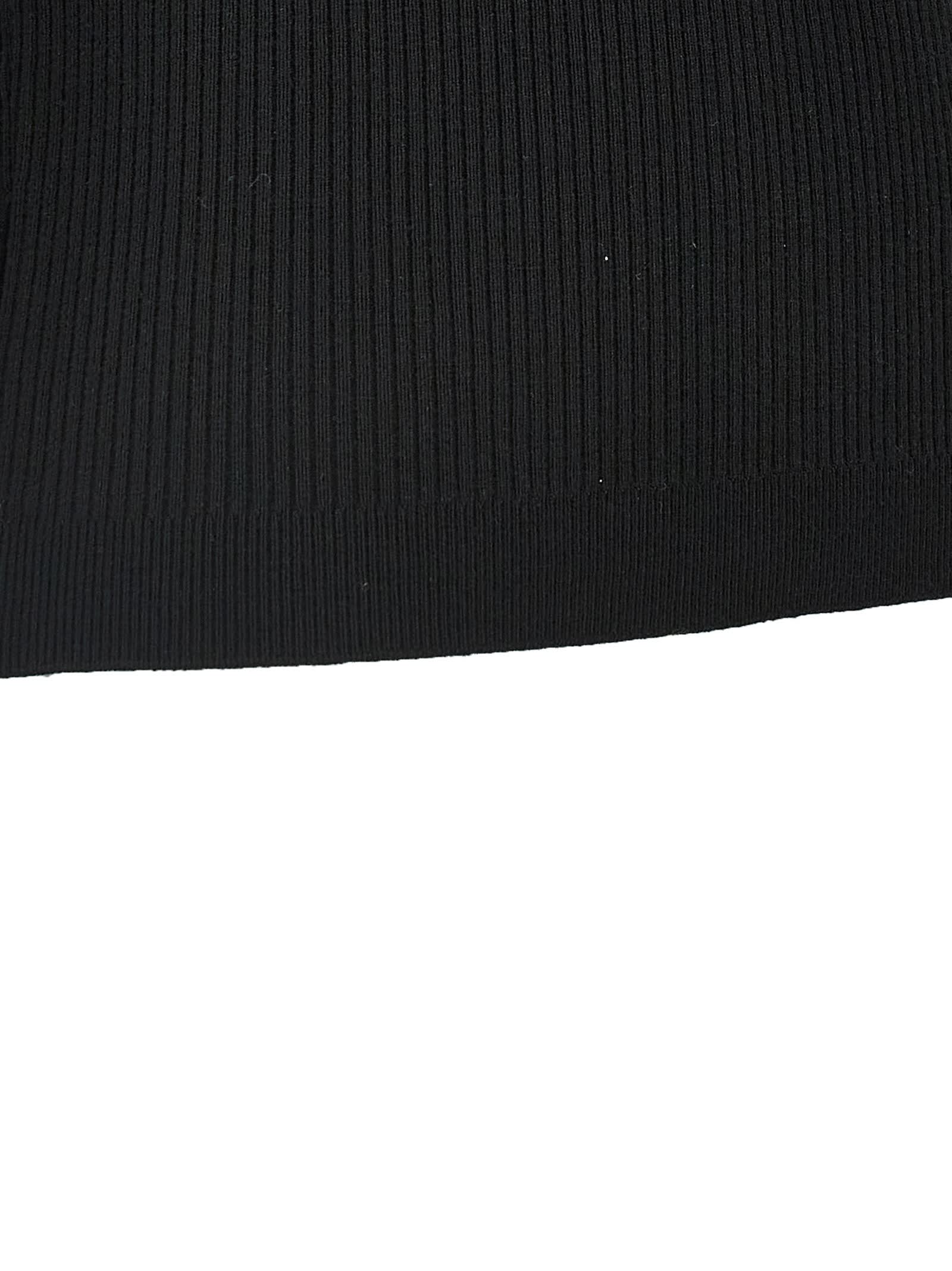 Alessandra Rich T-shirt With Ruffle And Bow Detail