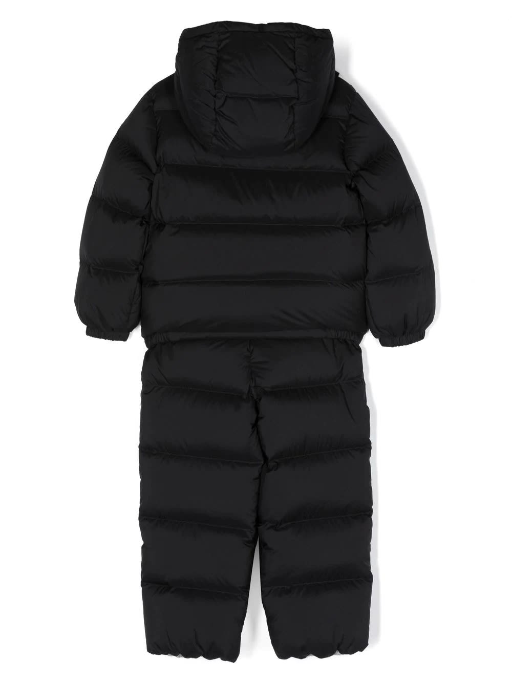 Shop Moncler Baby Black Rahanim Snowsuit
