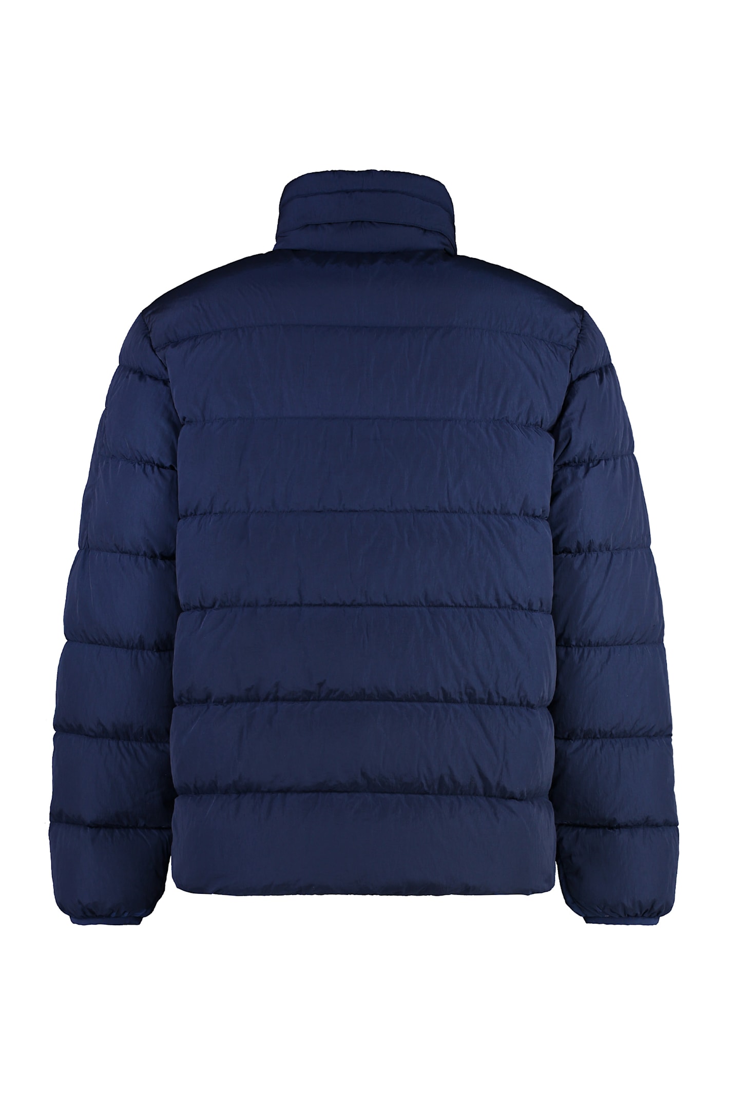 Shop C.p. Company Hooded Nylon Down Jacket In Blue