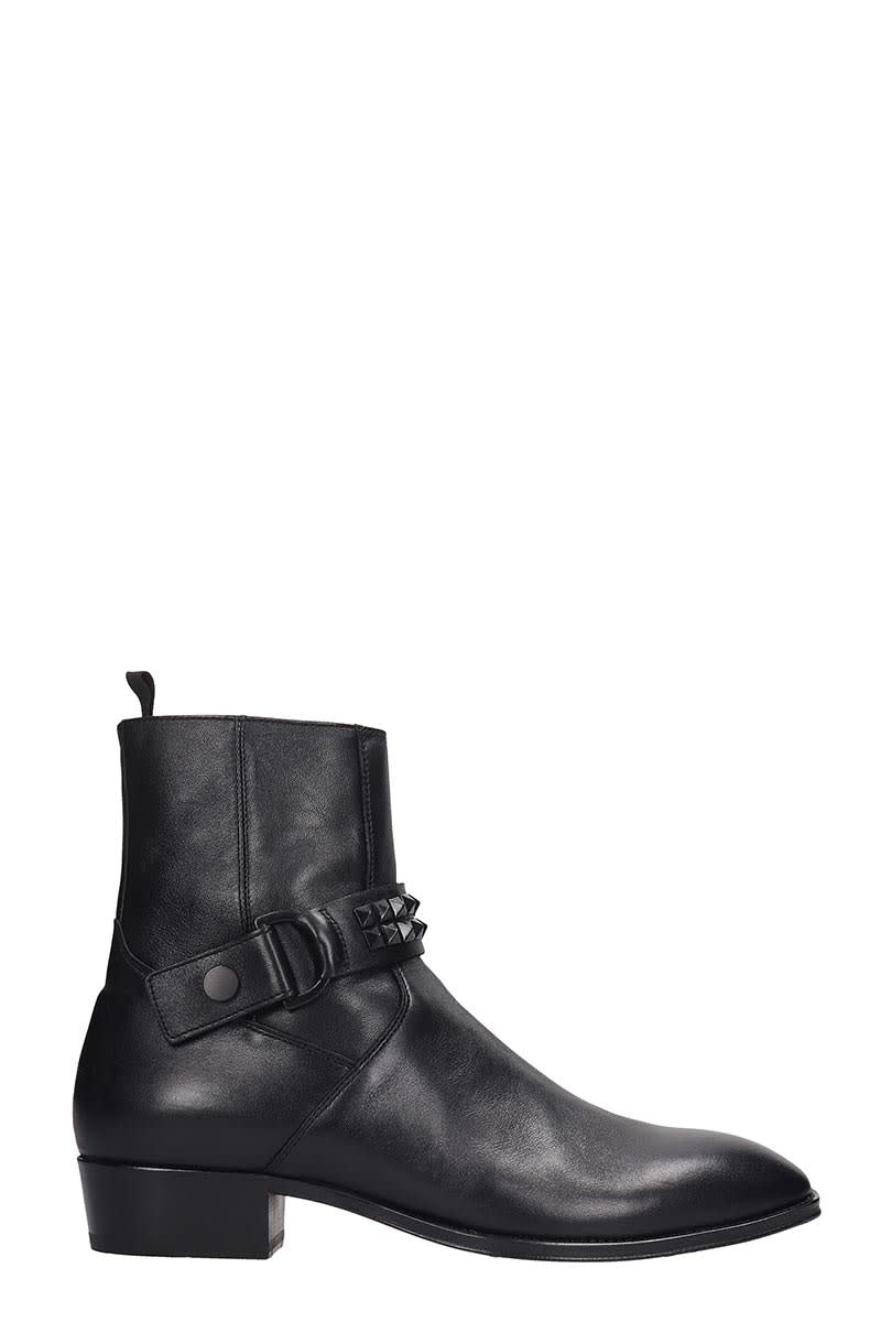 REPRESENT Western Boot High Heels Ankle Boots In Black Suede