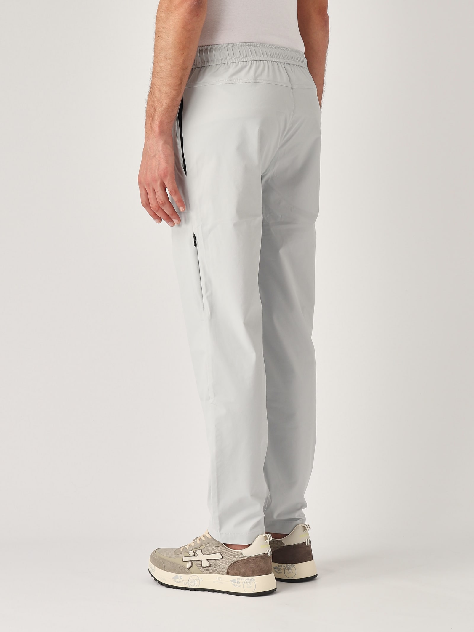 Shop K-way Med Travel Trousers In Grigio