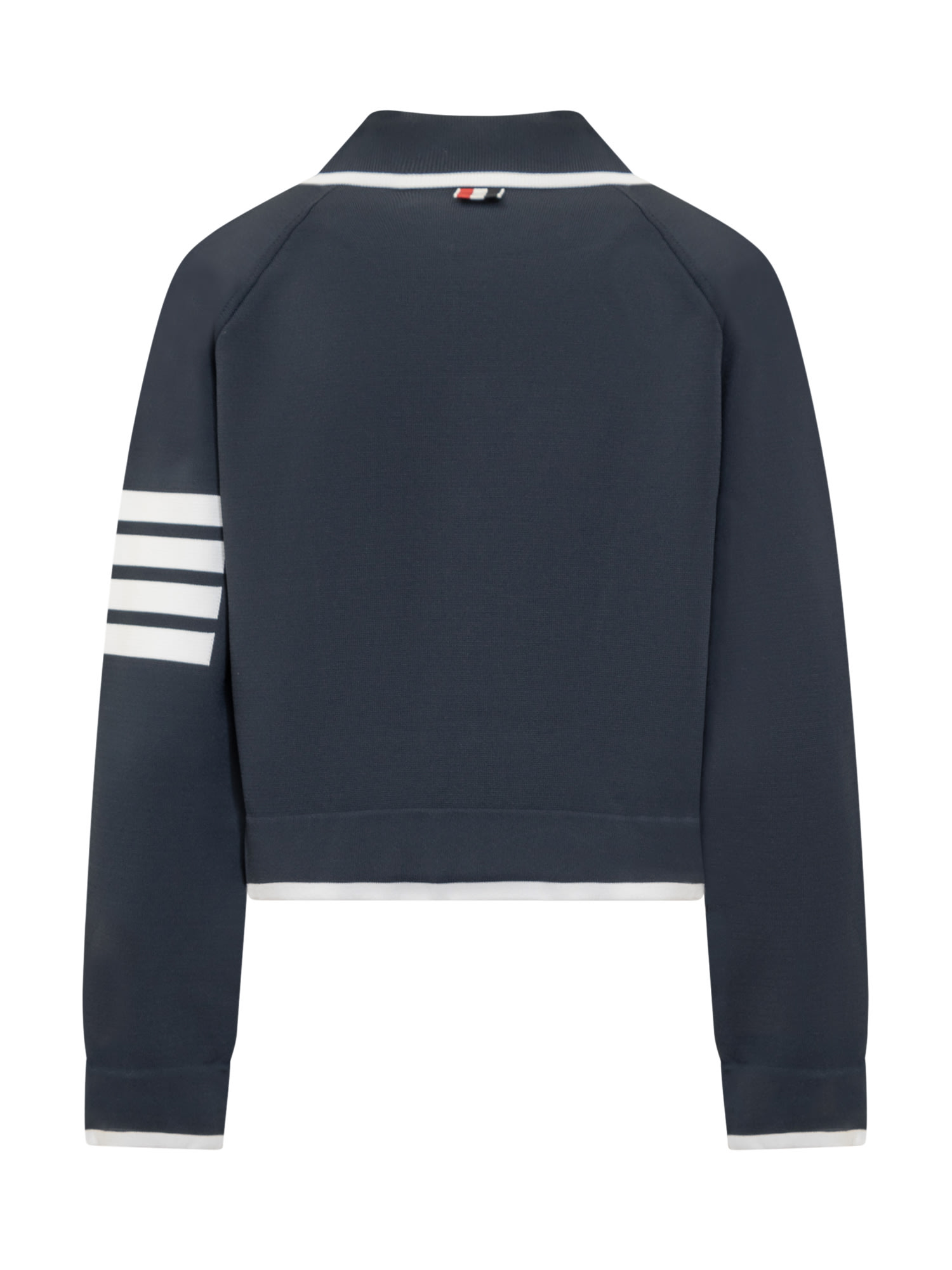 Shop Thom Browne 4-bar Bomber Jacket In Navy