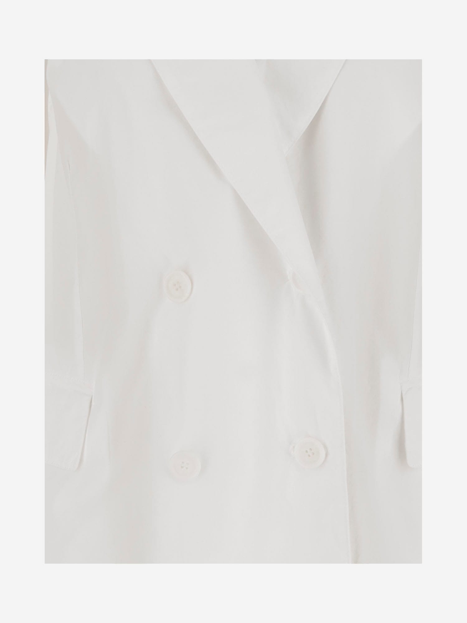 Aspesi Double-breasted Cotton Jacket In White