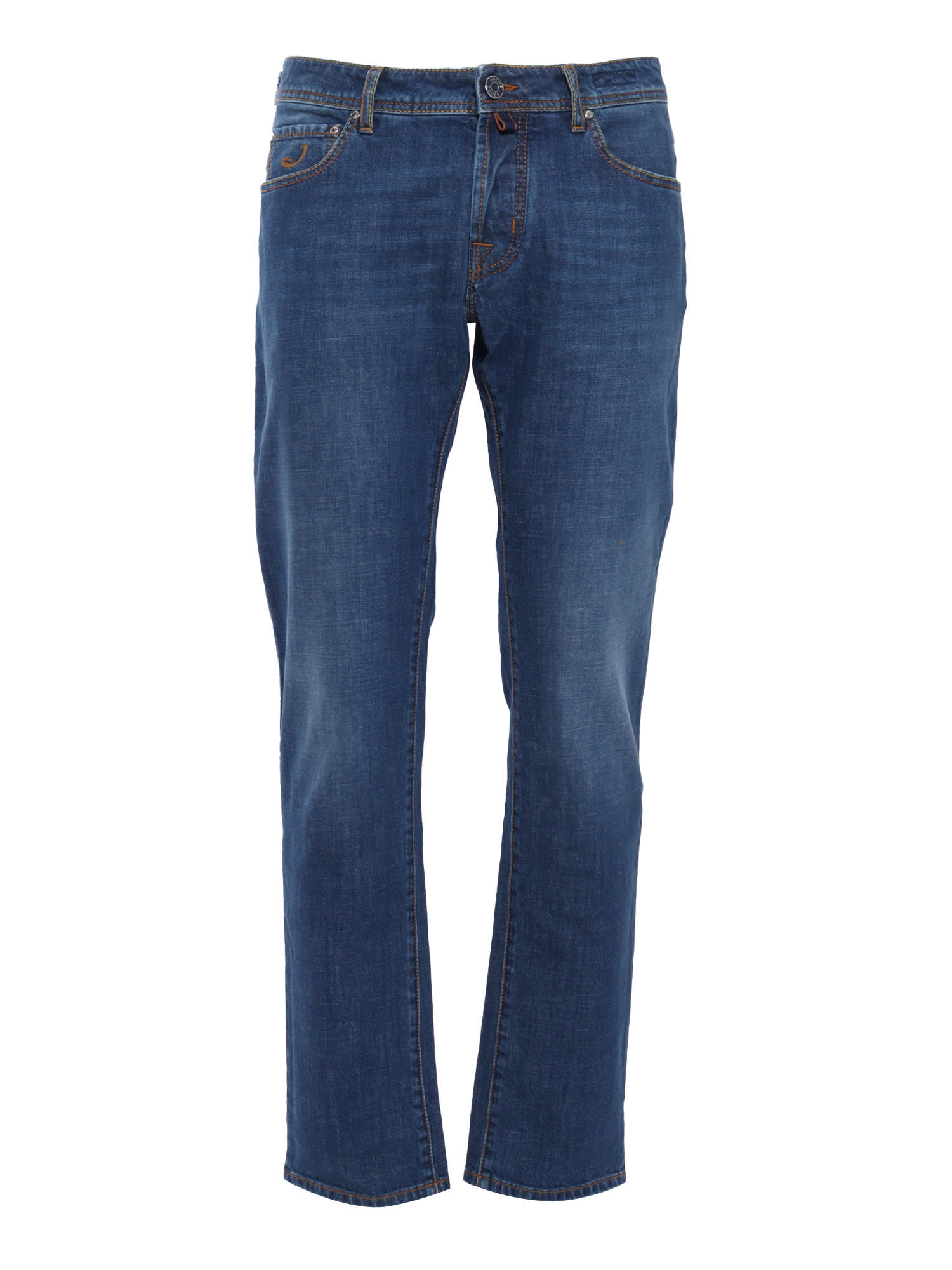 Shop Jacob Cohen Stretch Jeans In Blue