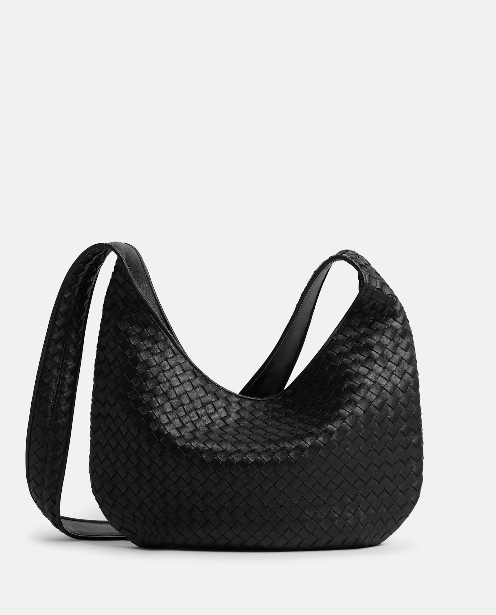 Bottega Veneta Brown Veneto Crossbody Bag In Black