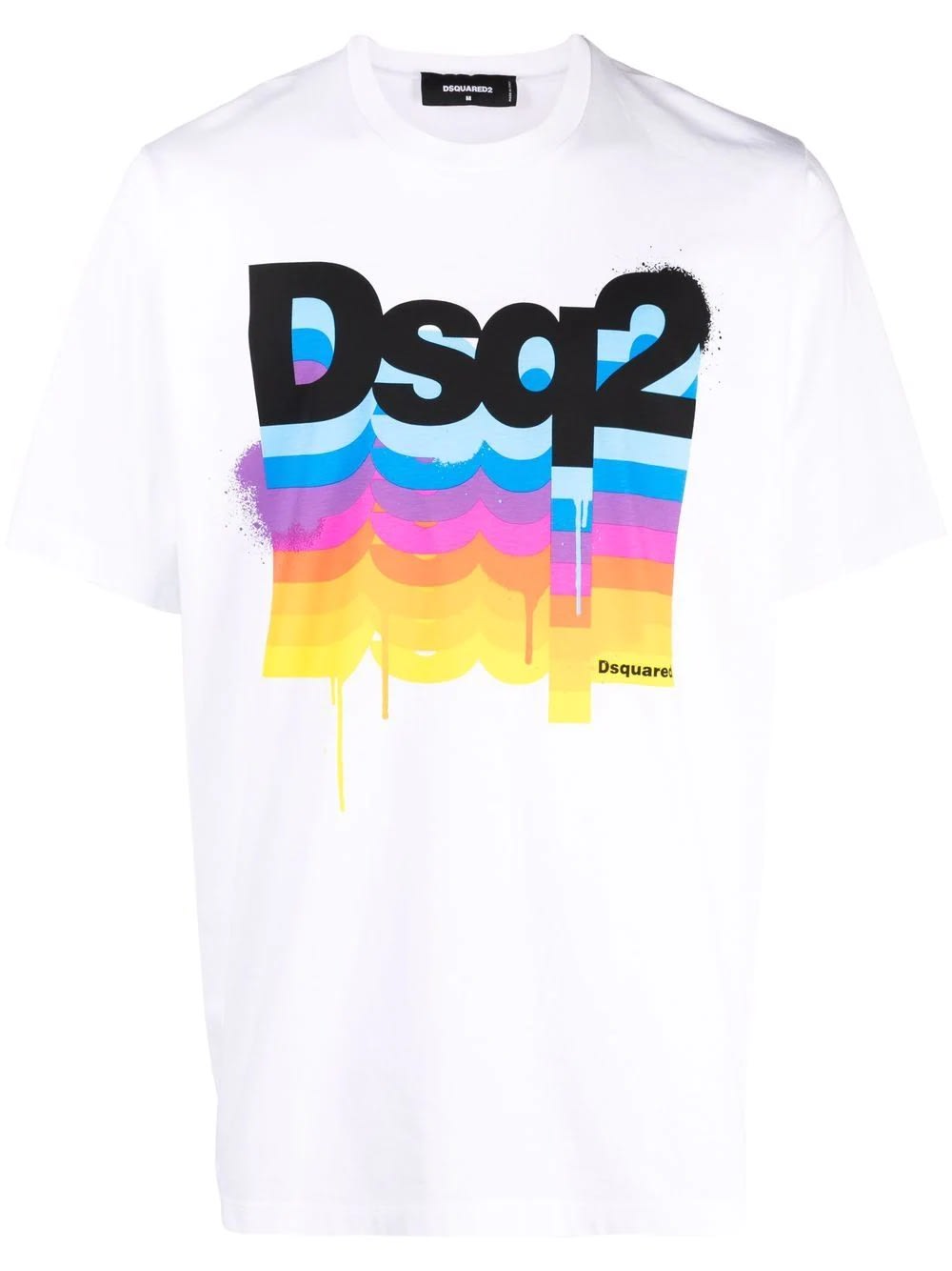 Dsquared2 Man White Dsq2 Slouch T-shirt