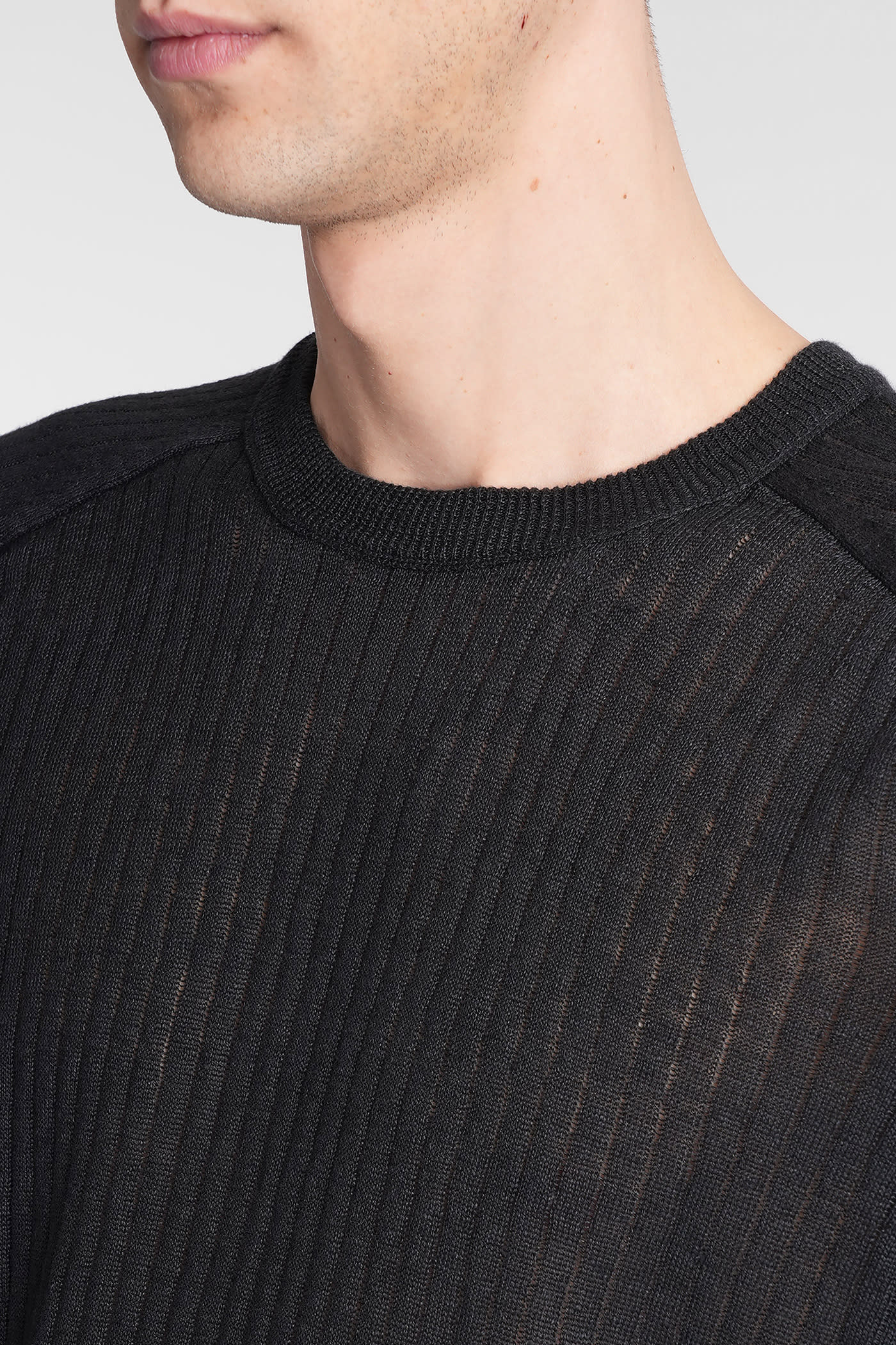 Roberto Collina Knit T-shirt In Black