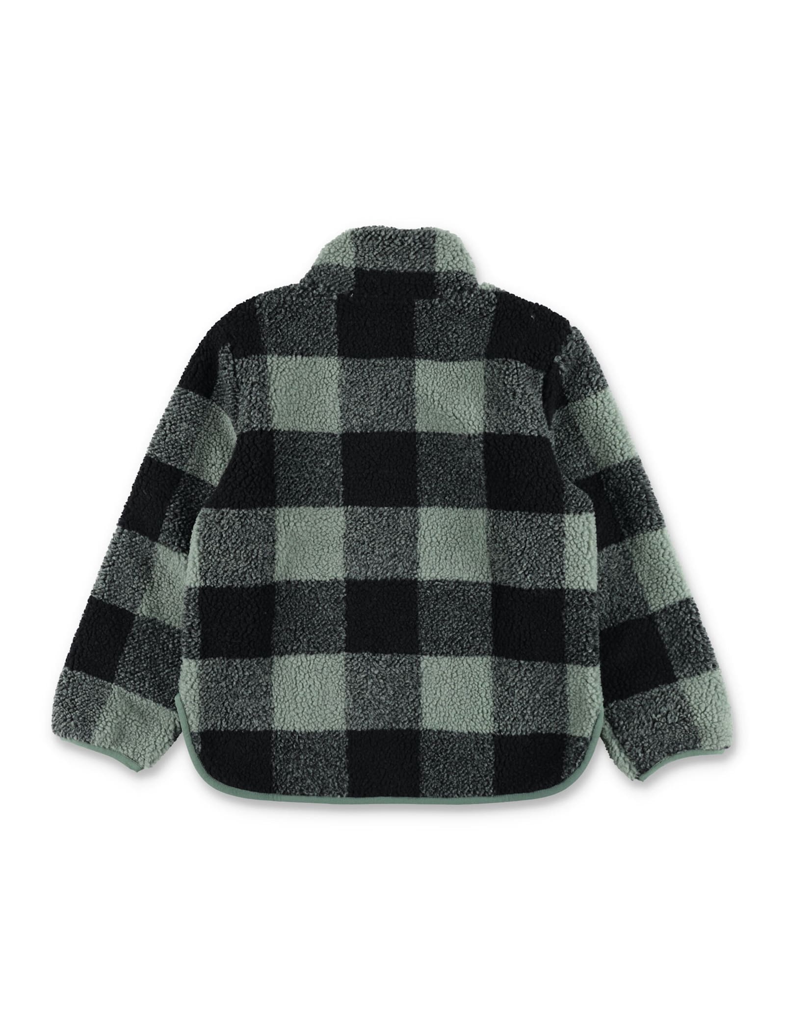 Stella Mccartney Kids Check Print Fleece Jacket In Black