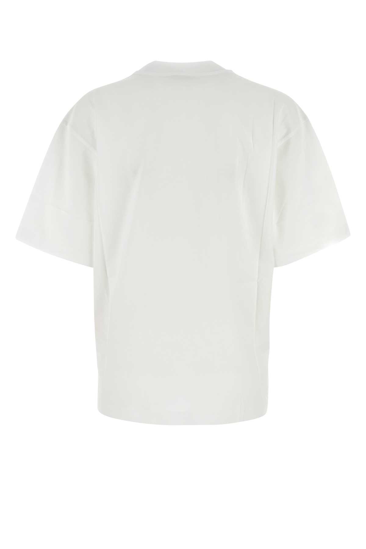 Shop Marni White Cotton T-shirt In Clw01
