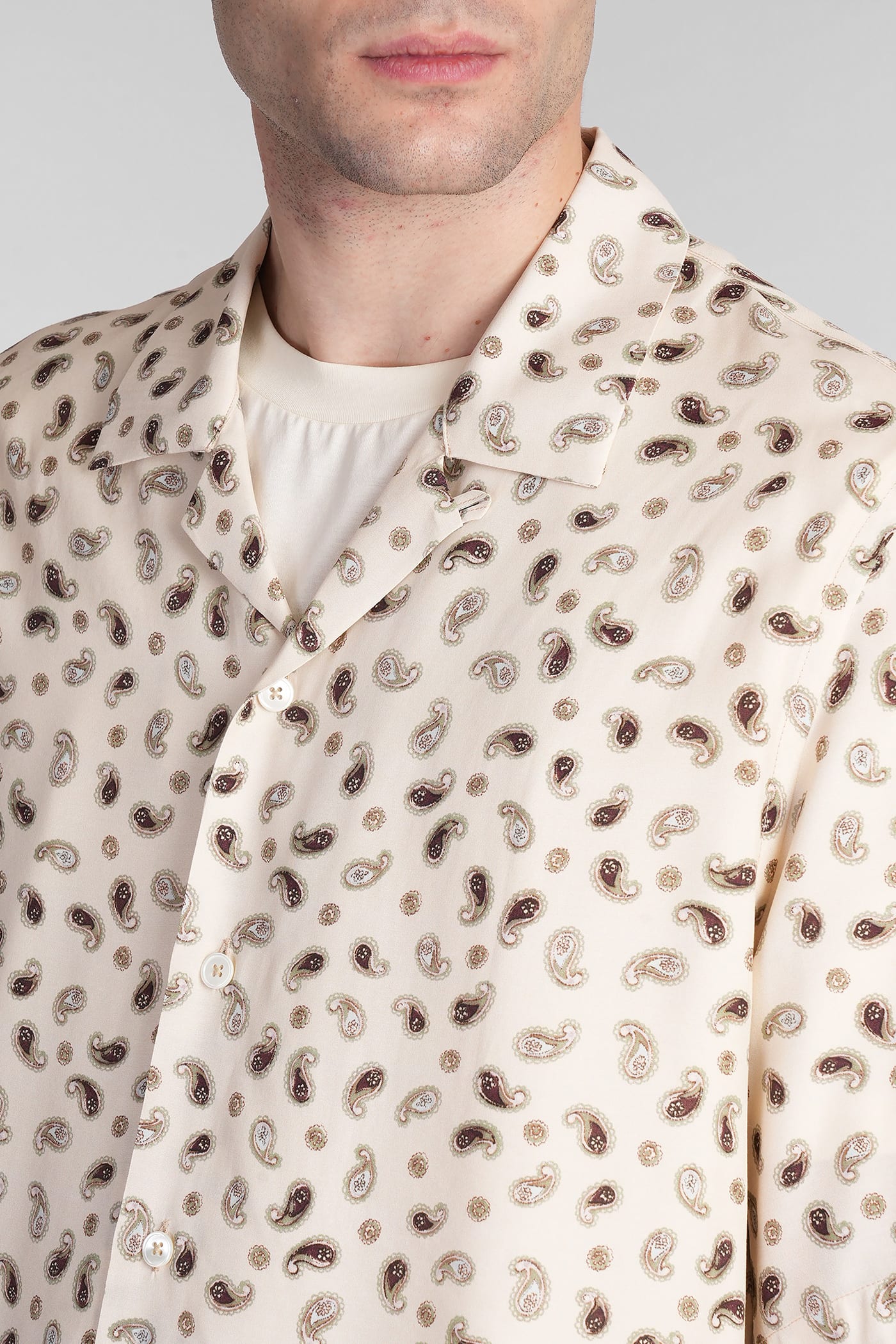 PAUL SMITH SHIRT IN BEIGE VISCOSE