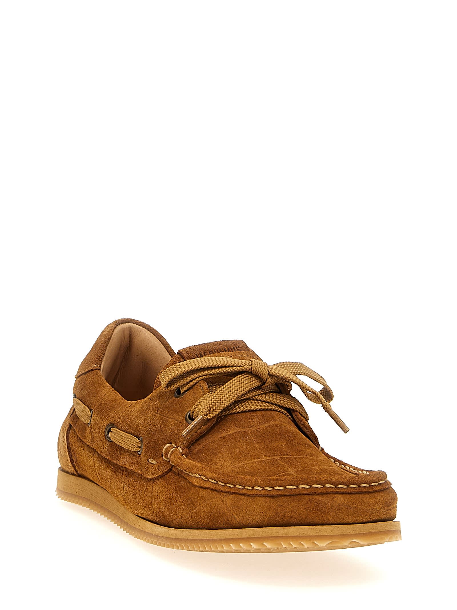 Jacquemus Les Batto Boat Shoe In Brown