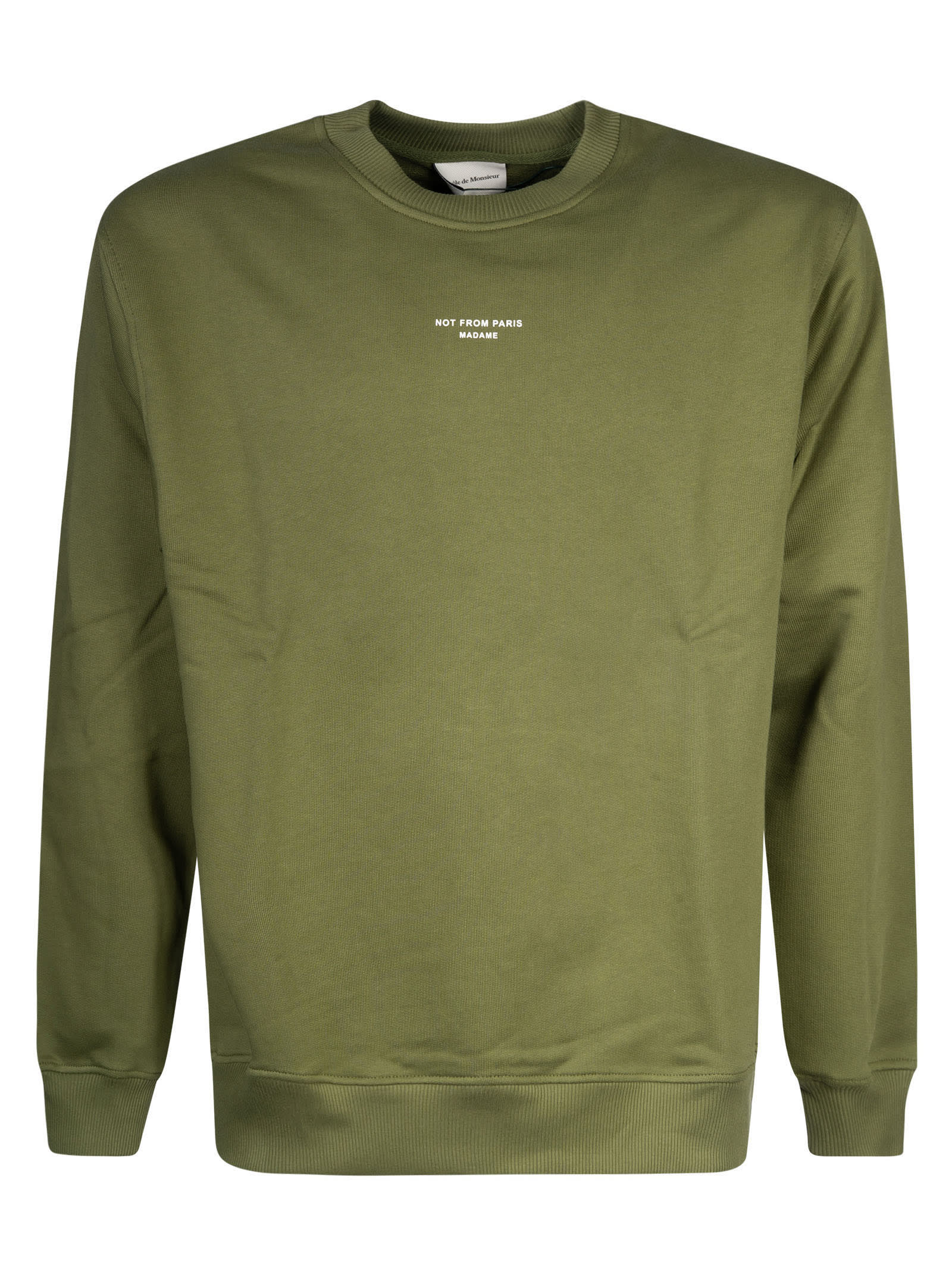 Shop Drôle De Monsieur Slogan Sweatshirt In Khaki