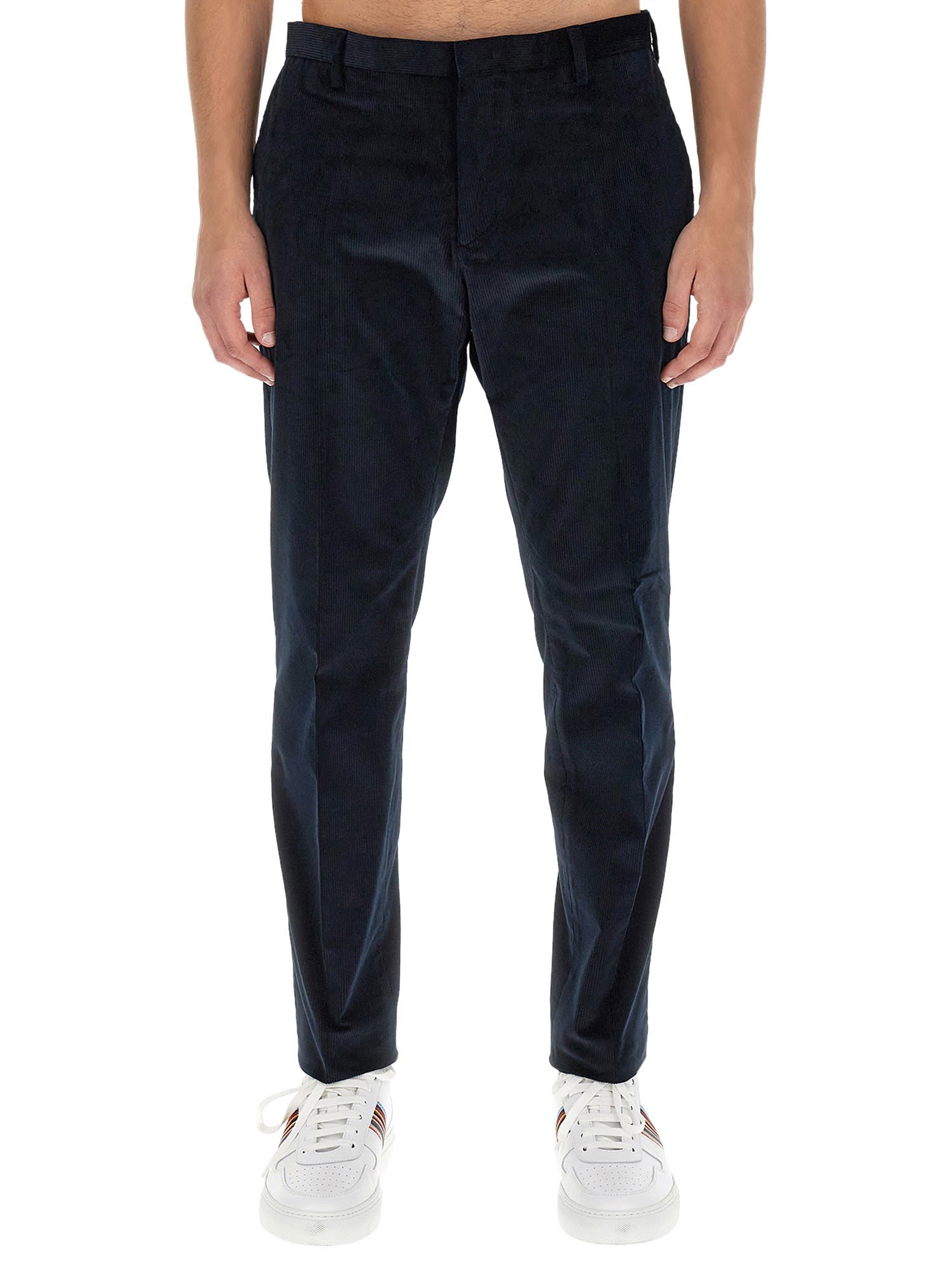 Shop Paul Smith Slim Fit Pants In Denim Blue