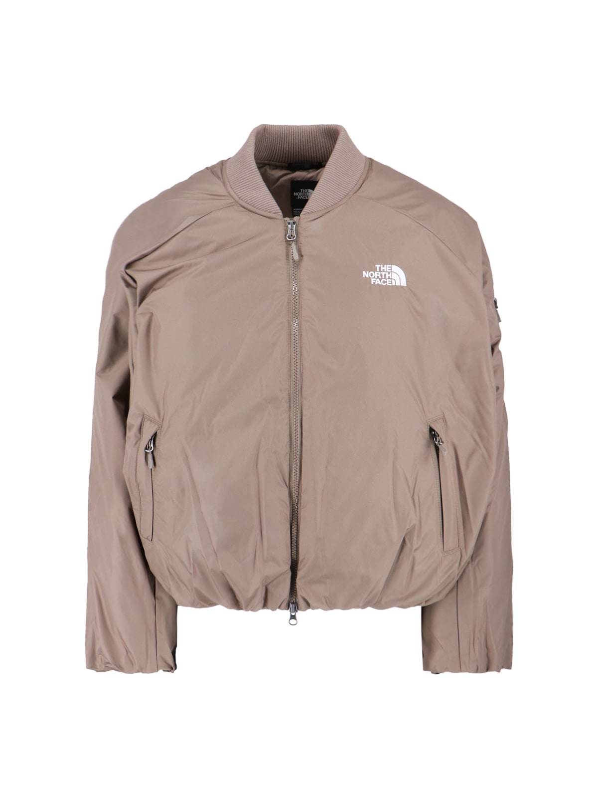 The North Face Relaxed Fit Jacket Featuring Elasticated Hem In Brown