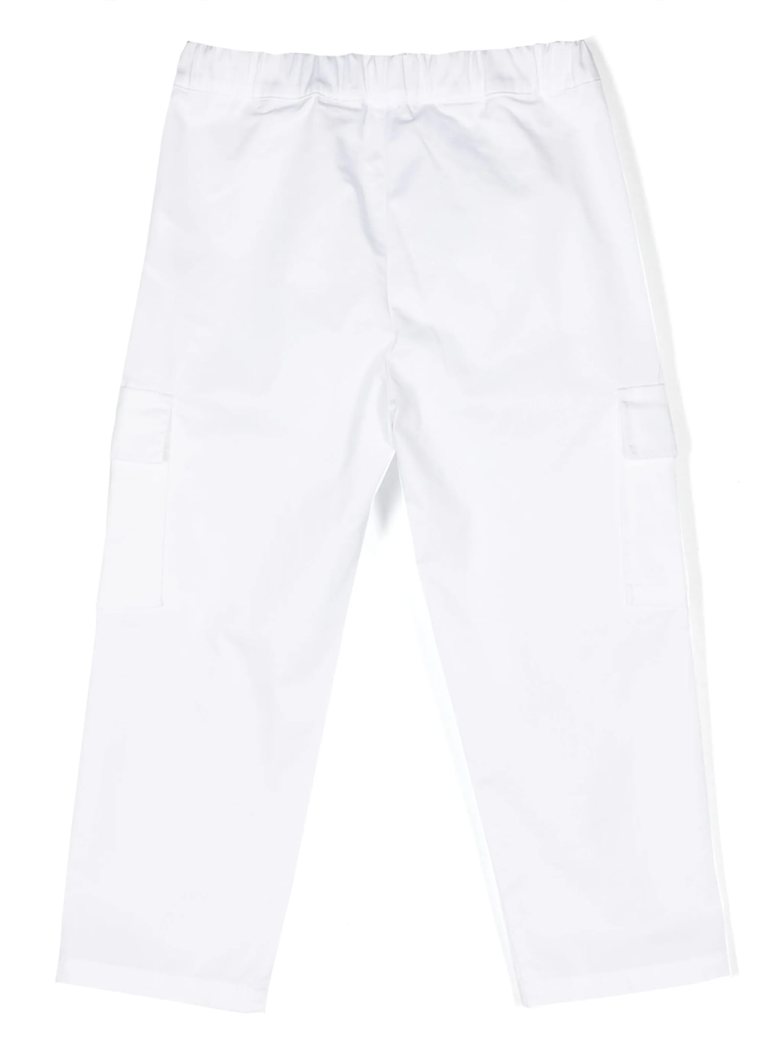 Shop Dondup White Straight Leg Chino Trousers