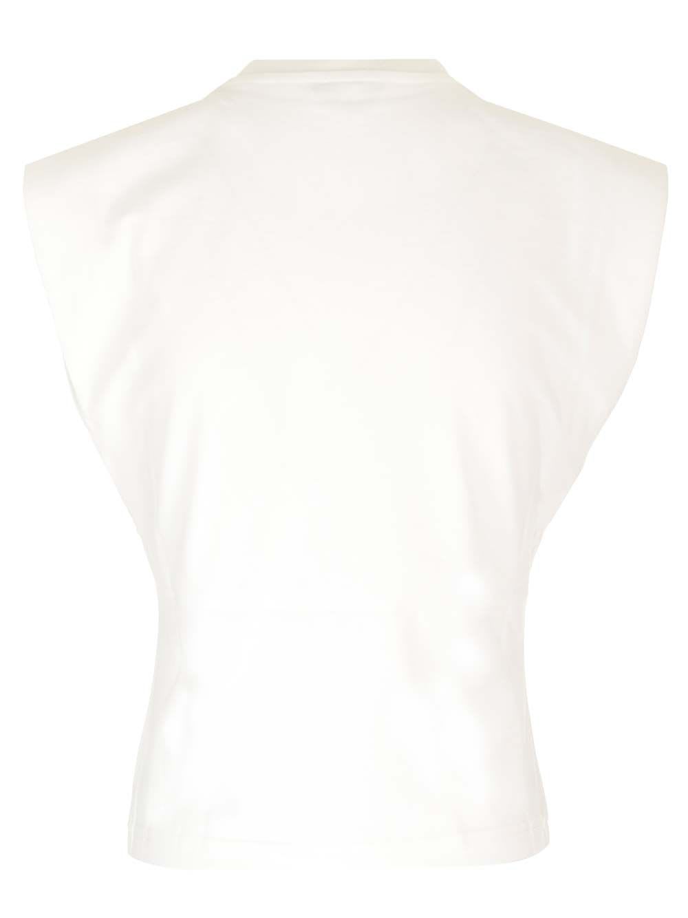 Shop Alaïa Logo T Shirt In White