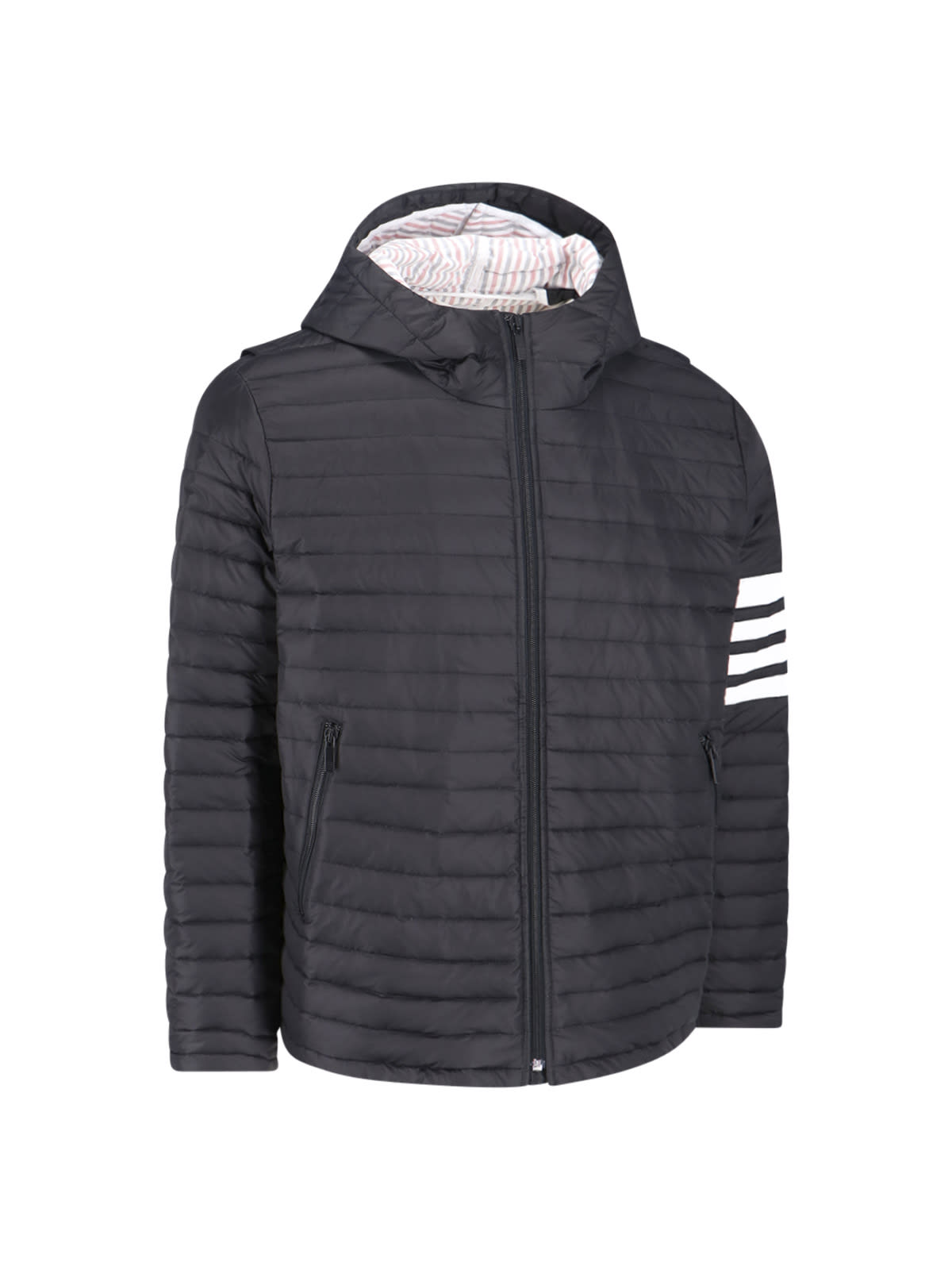 Shop Thom Browne - Hoodie Jacket In Black