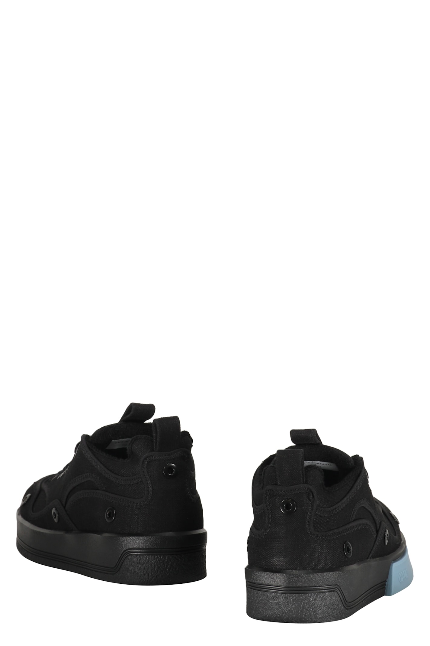 Oamc Logo-print Tongue Sneakers In Black