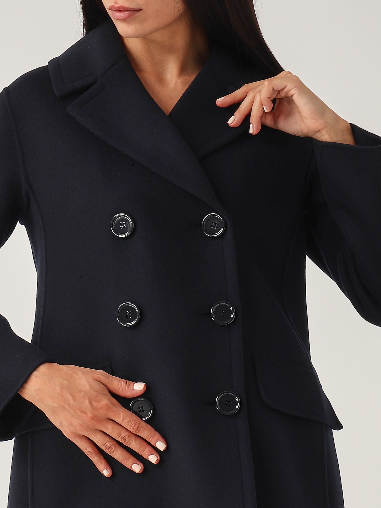 Shop 's Max Mara Efebo Coat In Navy