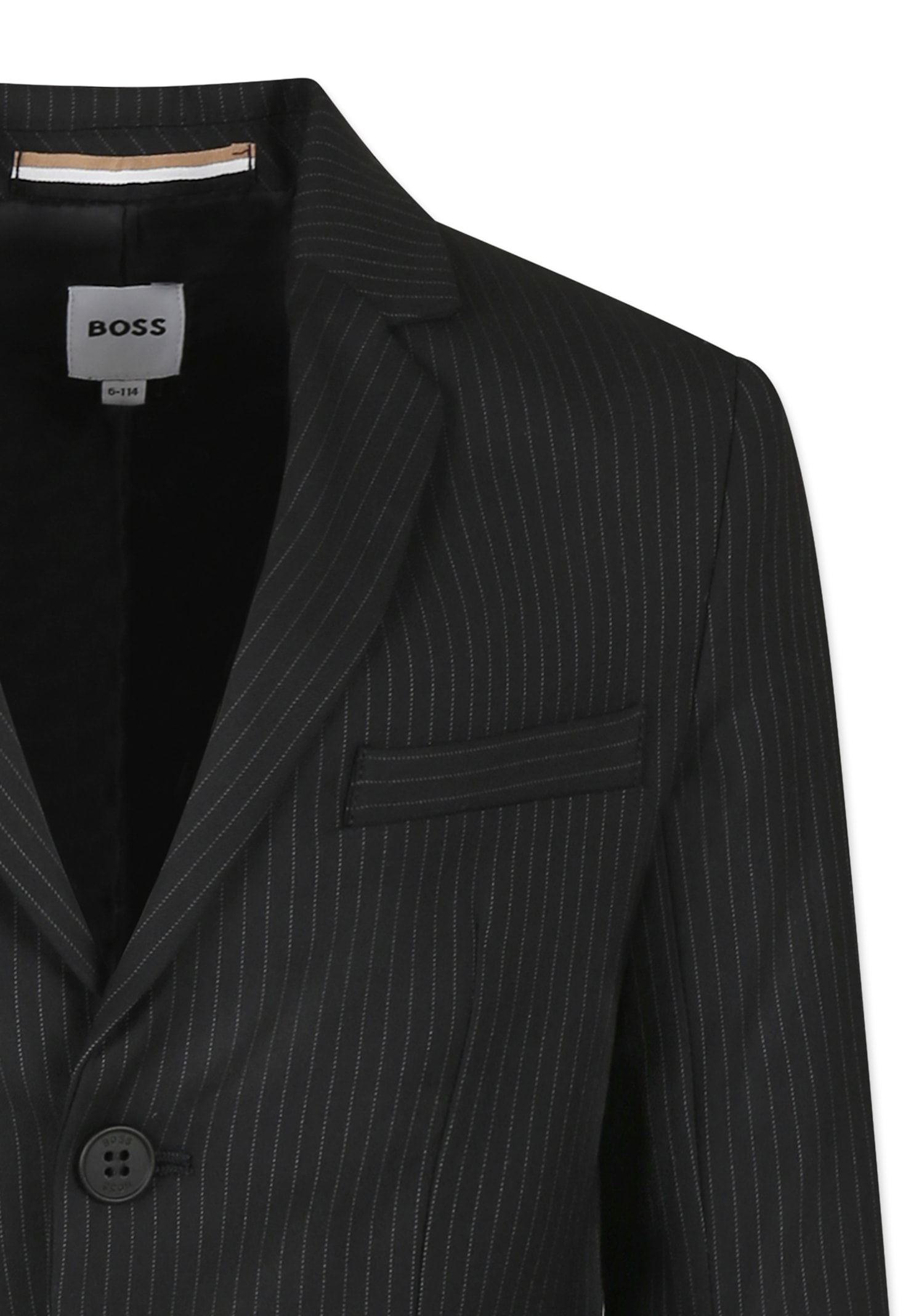 Hugo Boss Blue Jacket For Boy In Black