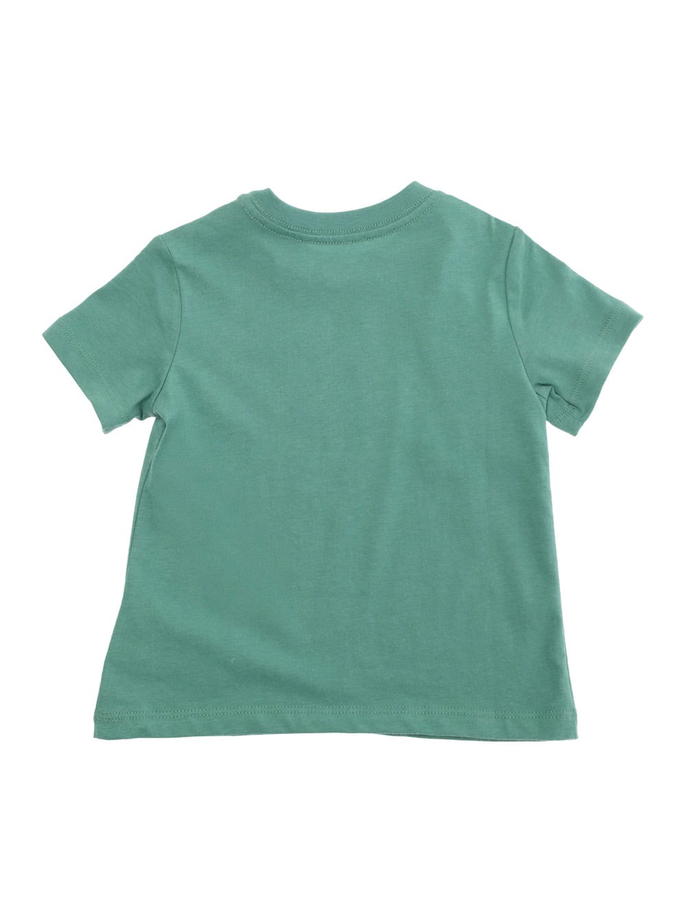 Polo Ralph Lauren Green Crewneck T-shirt With Maxi Logo Print On The Front In Cotton Baby In Green