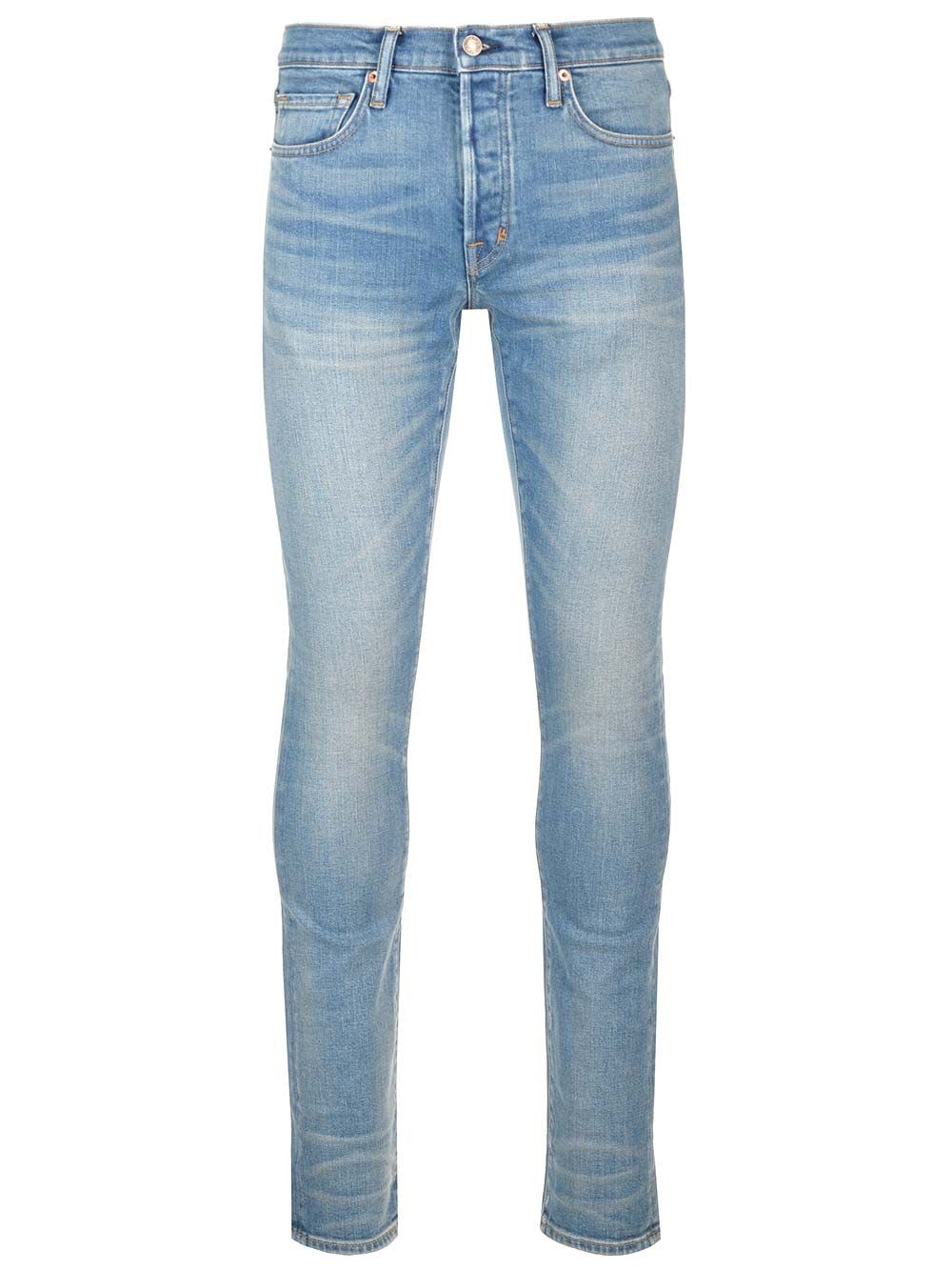 Shop Tom Ford Broken Jeans In Blue