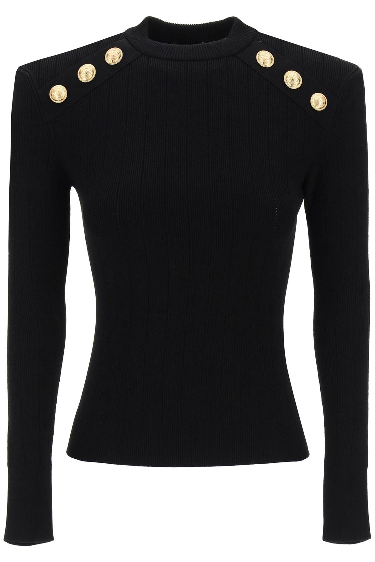 Crew-neck Sweater With Buttons