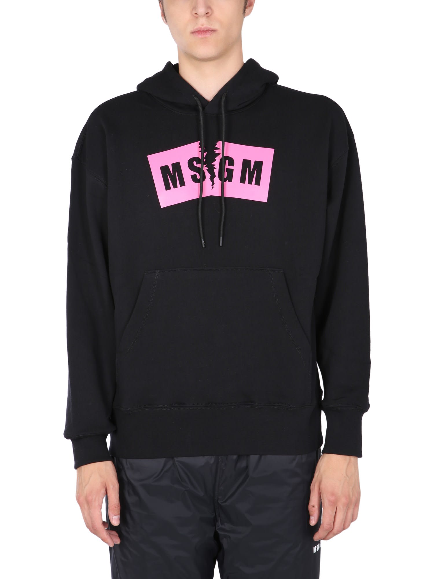 MSGM Ripped Version Sweatshirt With Logo Box