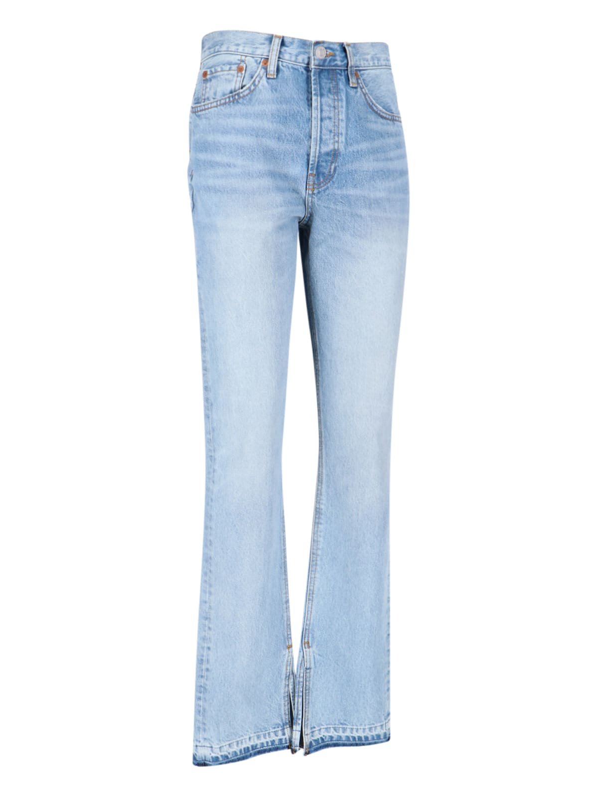 Shop Re/done Bootcut Jeans In Light Blue