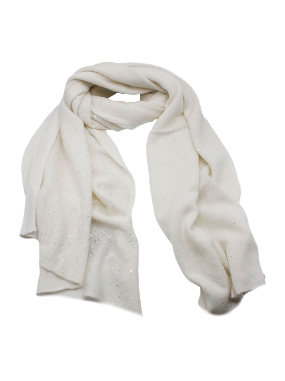 Shop Fabiana Filippi Scarf In Cream