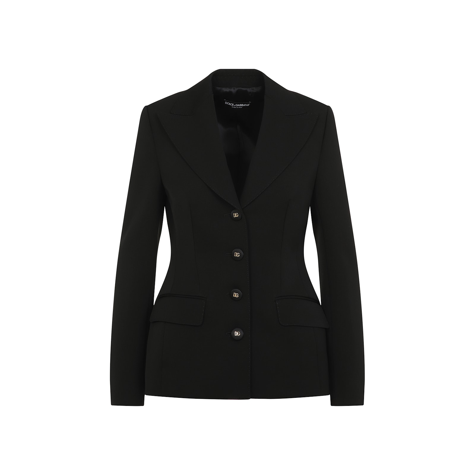 Dolce & Gabbana Black Virgin Wool Blazer In Nero