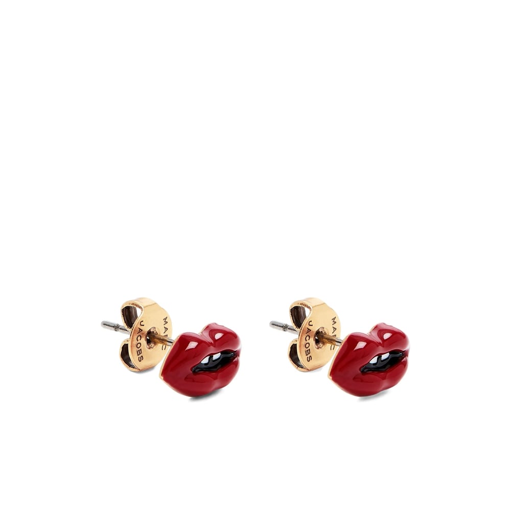 Marc Jacobs Lips Stud Earrings In Red
