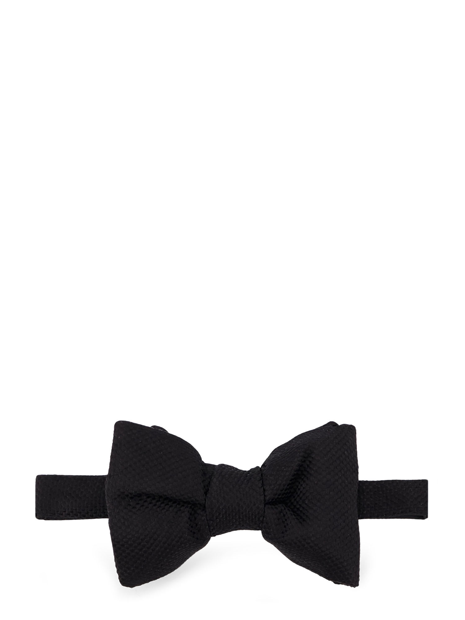 Tom Ford Adjustable Silk Bow Tie With Textured Fabric
