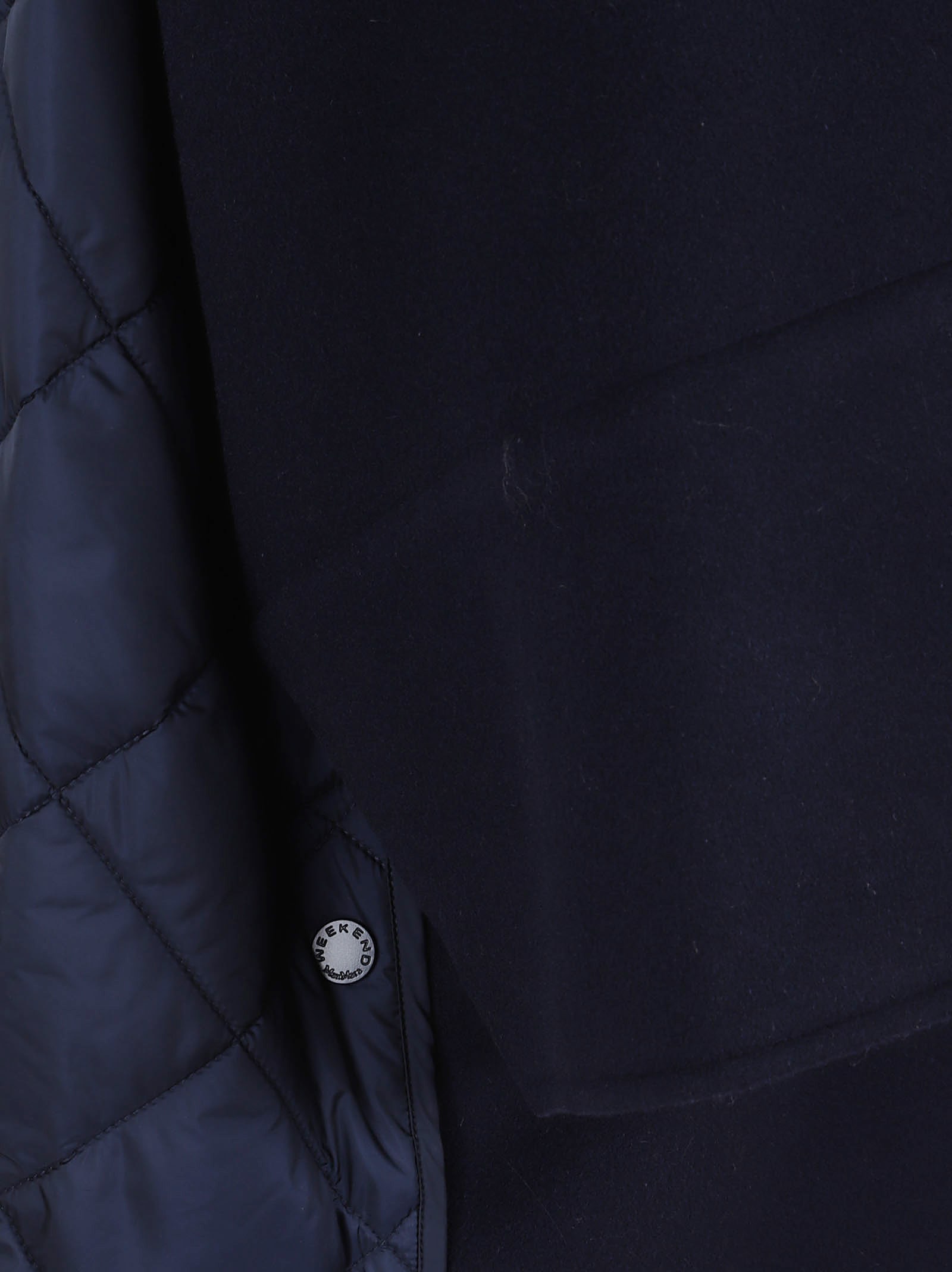 Weekend Max Mara Rufo Quilted Coat In Blue