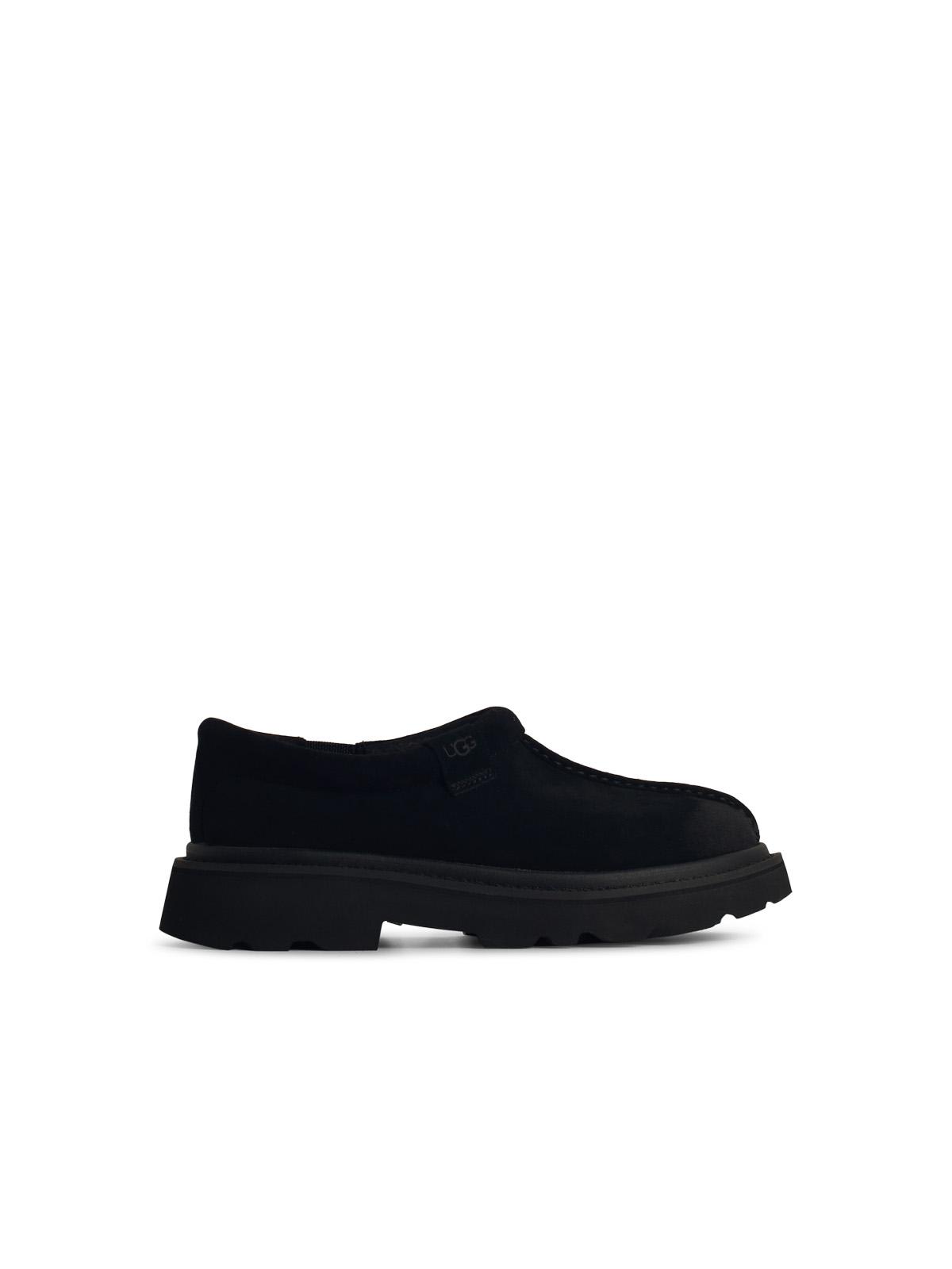 Ugg Mens Tasman Lug Suede And Shearling Slippers Blac