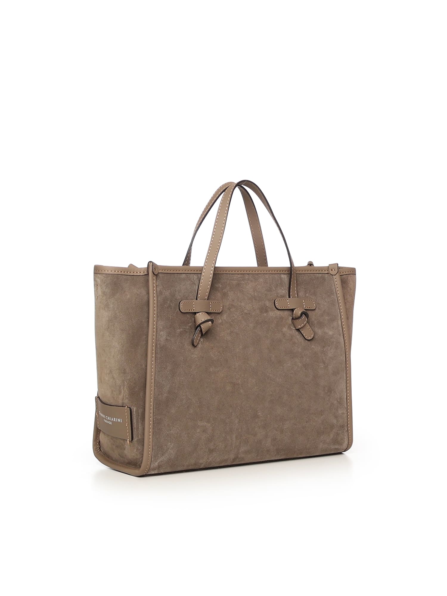 Gianni Chiarini Miss Marcella 32 Suede Bag In Brown