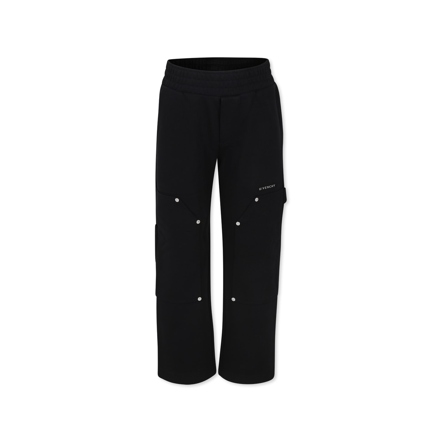 Givenchy Black Beanie For Boys With Stars And Logo In Black