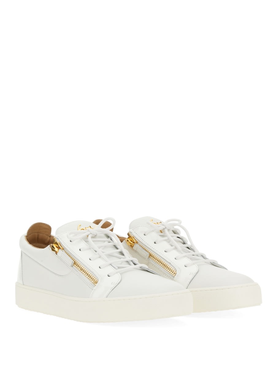 Shop Giuseppe Zanotti Frankie Sneaker In White