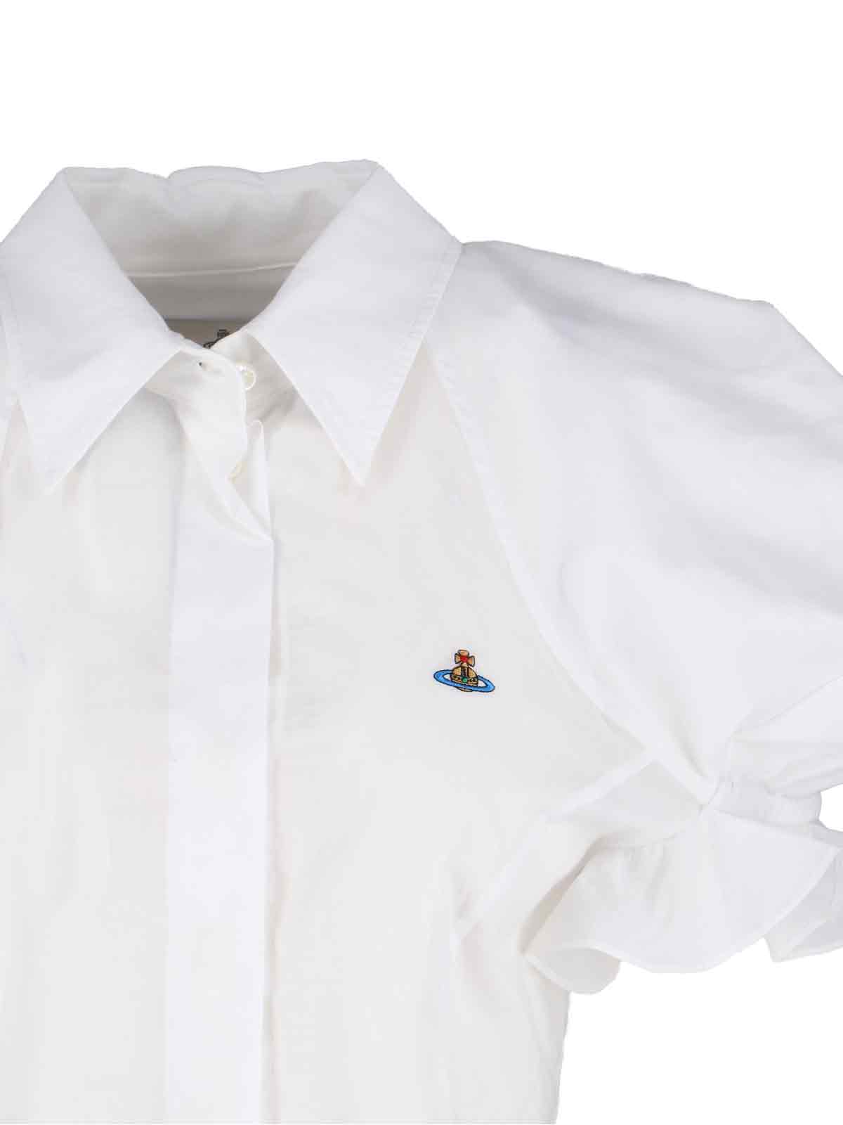 Vivienne Westwood Relaxed Fit Top Puff Sleeves In White