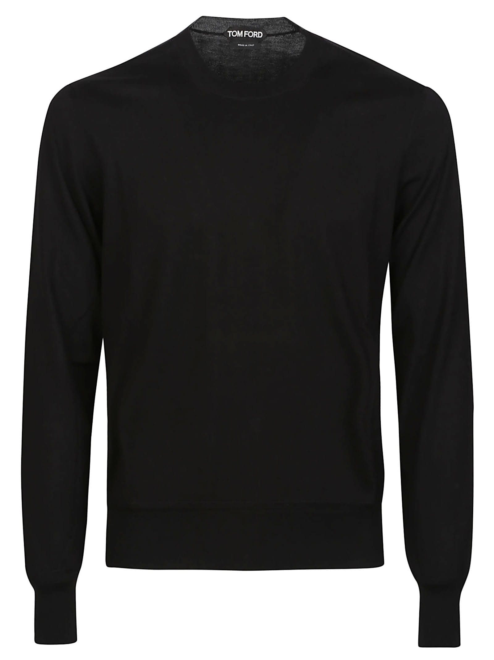 Shop Tom Ford Long Sleeve Sweater In Black