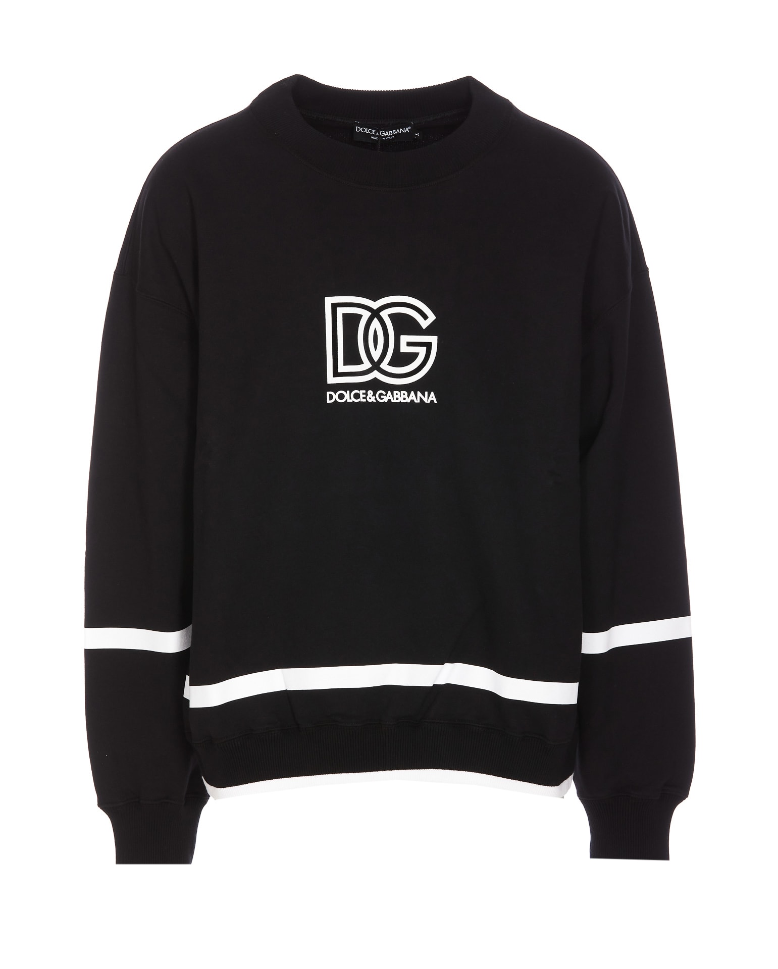 Shop Dolce & Gabbana Dg Logo Sweatshirt In Black